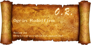 Ogrin Rudolfina névjegykártya